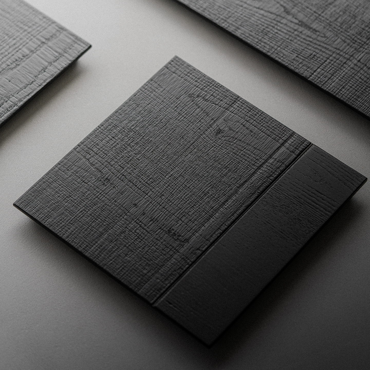 日式简约侘寂风火烧炭化茶托盘