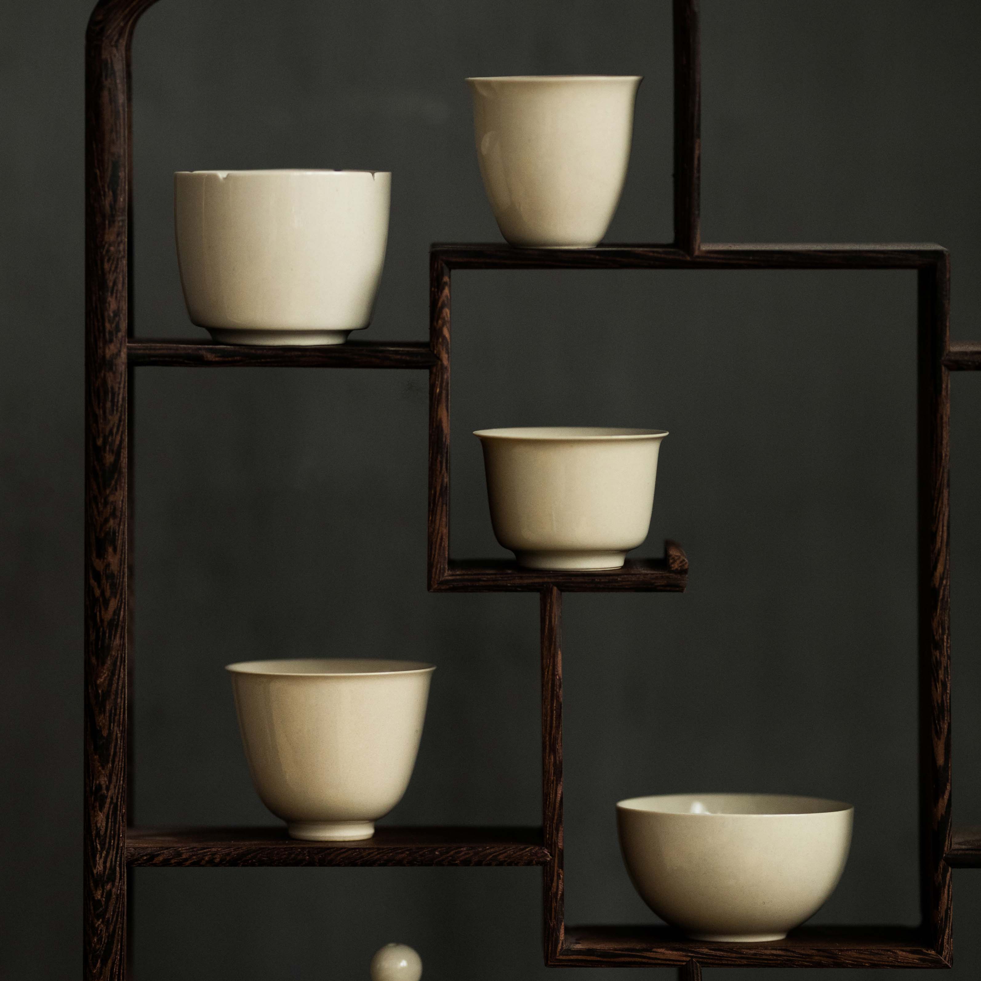 草木灰茶杯陶瓷品茗杯