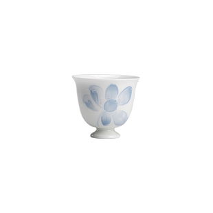 草木祠 陶瓷手绘茶杯品茗杯仿宋高足主人杯客杯喝茶杯子功夫茶具