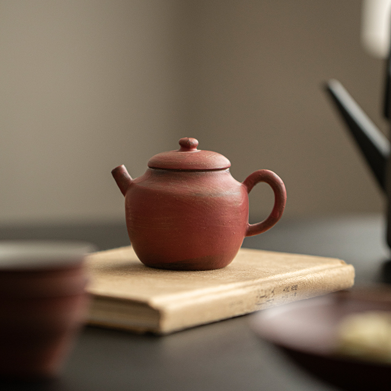 草木祠 粉引陶瓷茶壶泡茶器家用高档中式小泡茶壶仿古小品壶瓷壶