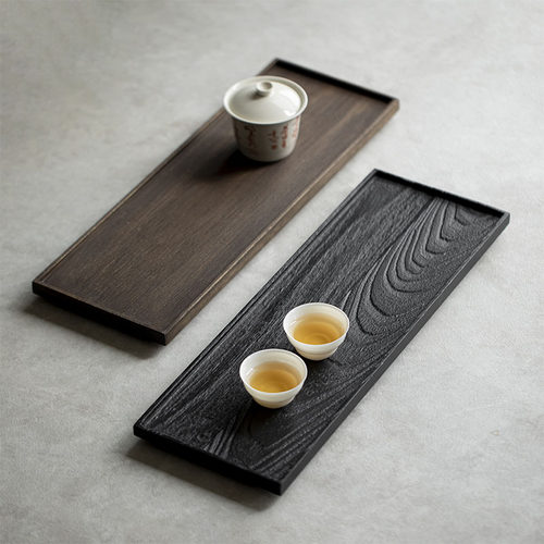 小茶盘壶承干泡台柚木侘寂日式