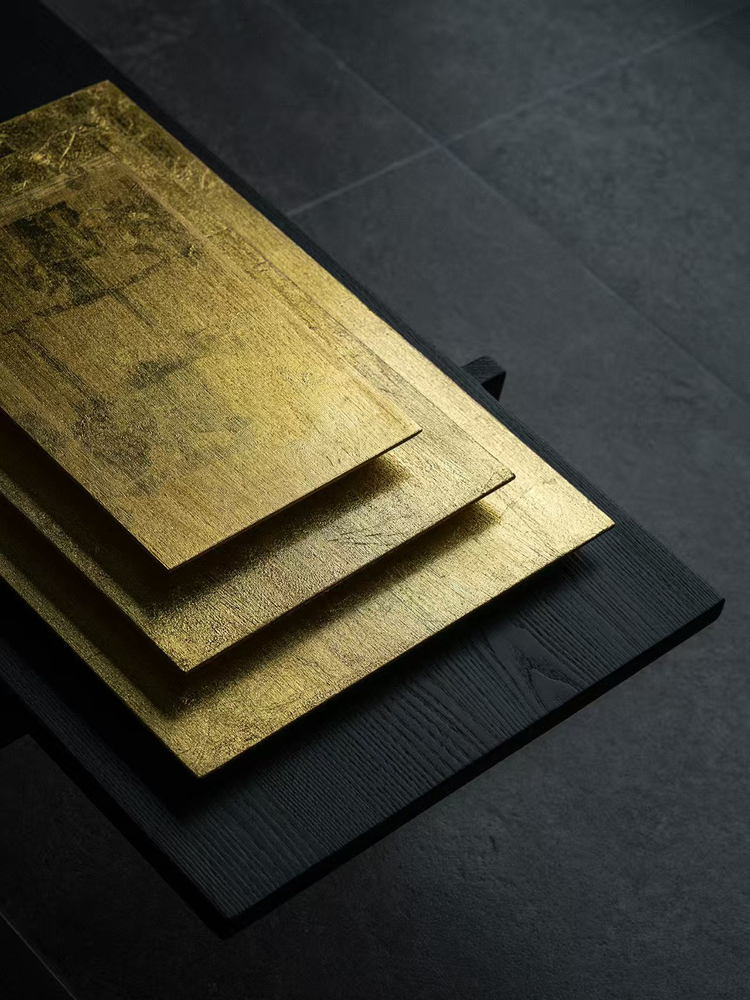 草木寺贴金箔茶盘干浸茶壶缅甸柚木轮胎小茶几非遗漆器茶盘平盘