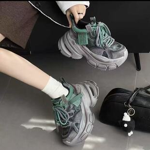 2025秋冬新款原创真皮老爹鞋女复古头层牛皮轻便加绒保暖厚底女鞋