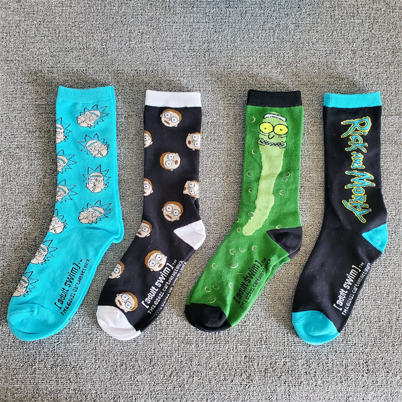 新款rick瑞克莫蒂卡通搞怪袜子
