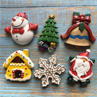 礼物磁力贴 饰磁贴雪人磁铁磁吸套装 圣诞冰箱贴个性 创意圣诞节装