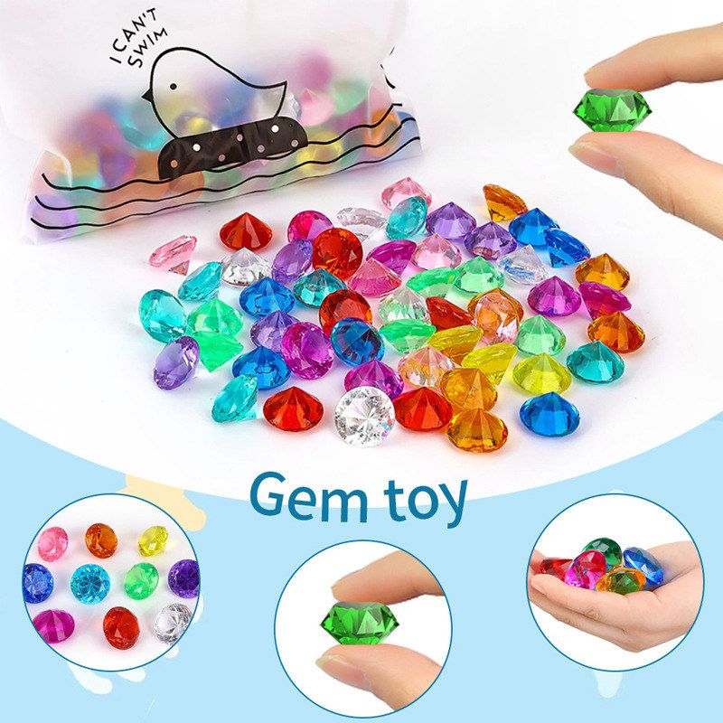 宝石玩具公主宝石儿童串珠水晶水晶钻石粒装饰品七彩石钻石玩具