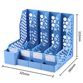 文具文件框筐大容量A4可拆卸立式 书架多层书立桌面办公室用品大全