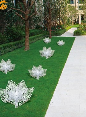 金属网格花朵镂空户外景观定制