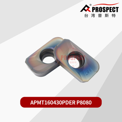 台湾普斯特加工钛合金、淬火钢铣刀片APMT160430PDER P8080