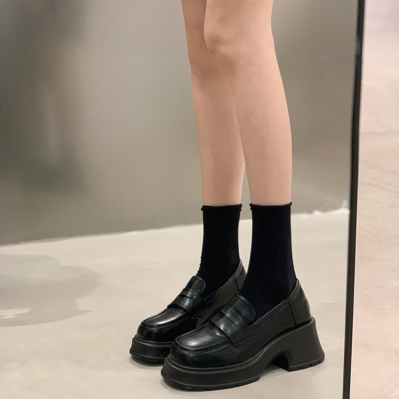 大码35一43英伦日系百搭小皮鞋女