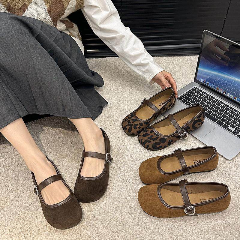 大码女鞋41一43法式浅口温柔晚风玛丽珍鞋女圆头平底配裙子勃肯鞋,女鞋,浅口单鞋,淘宝优惠券,粉丝福利购,淘宝优惠卷
