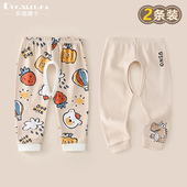 婴儿裤 子男女童裤 春秋款 2条装 宝宝开裆裤 纯棉居家休闲裤 卡通新款