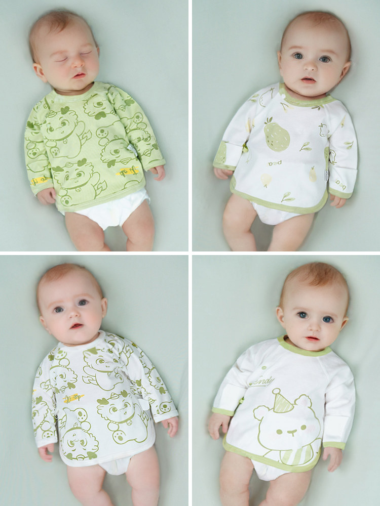 2件? ??半背衣??春秋?棉无骨和?服四季新生?衣服打底上衣