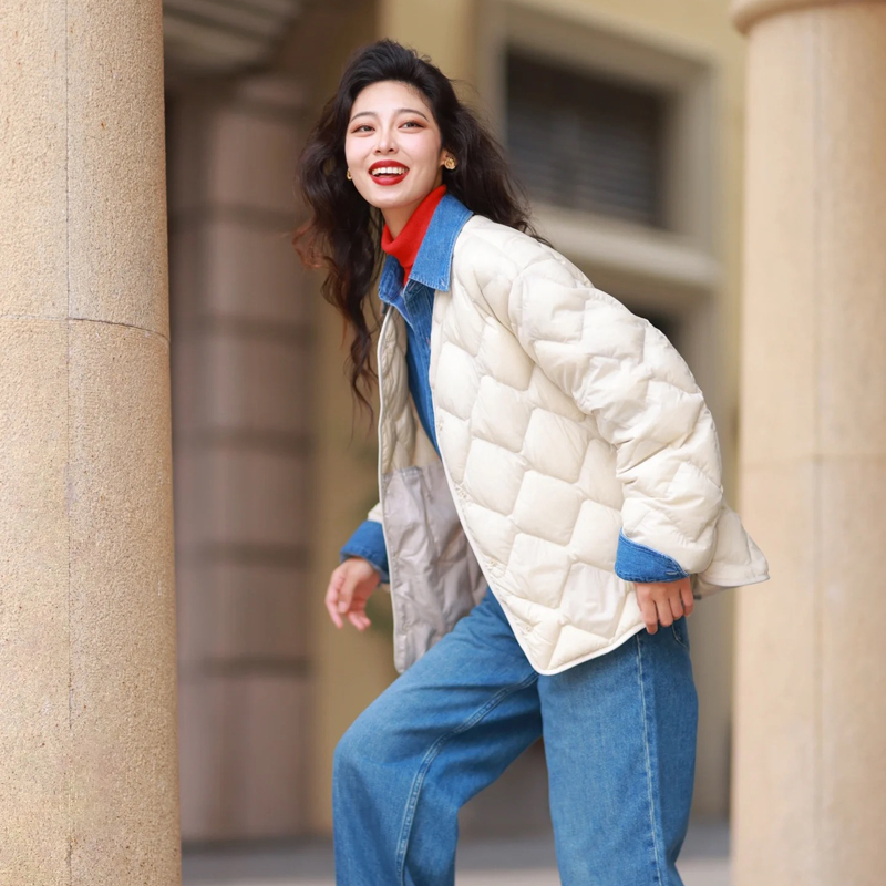 2024秋冬新款菱格轻薄羽绒服