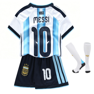 儿童2026世界杯阿根廷国家队梅西10号球衣男女童足球服Messi