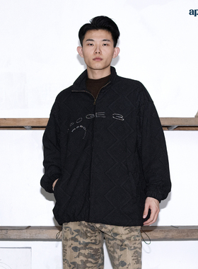 APOGE3阿保机 秋冬款复古格纹外套男女潮牌宽松夹克休闲工装国潮