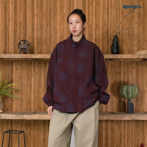APOGE3阿保机 哈灵顿夹克男宽松潮牌情侣翻领外套美式休闲秋冬女