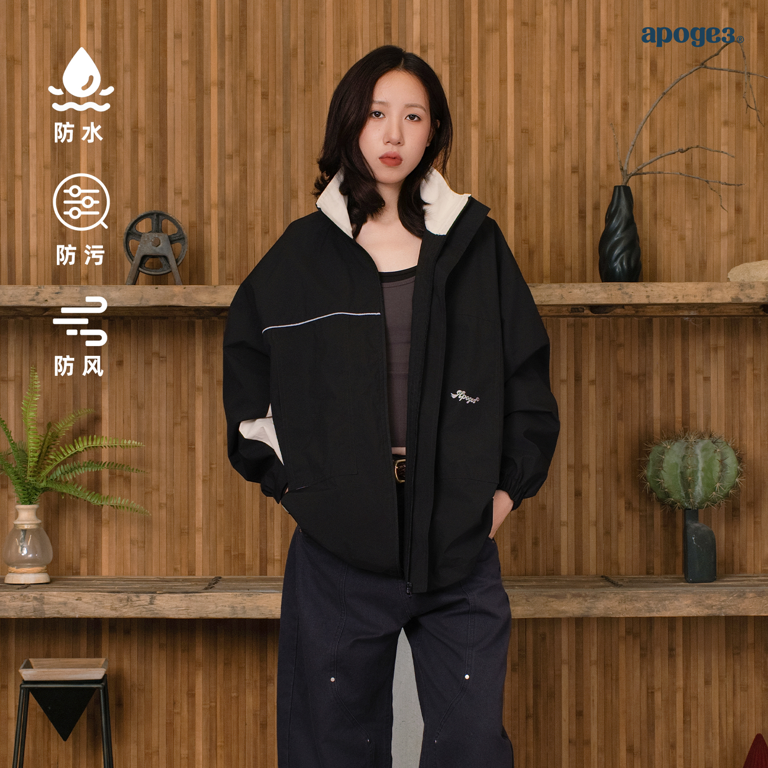 APOGE3阿保机 软壳户外露营登山男女冲锋衣夹克机能潮牌旅行外套