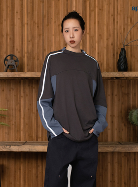 APOGE3【型线训练服】速干拼接长袖T恤球衣宽松防晒美式运动卫衣