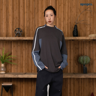 T恤球衣宽松防晒美式 速干拼接长袖 运动卫衣 型线训练服 APOGE3