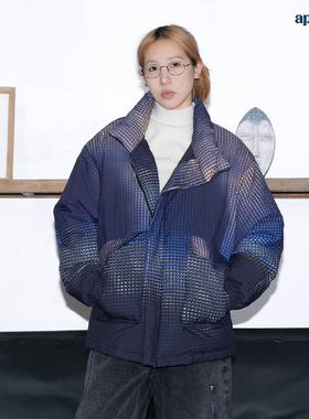 APOGE3阿保机 雾面晚霞羽绒服男宽松情侣秋冬美式外套白鸭绒保暖