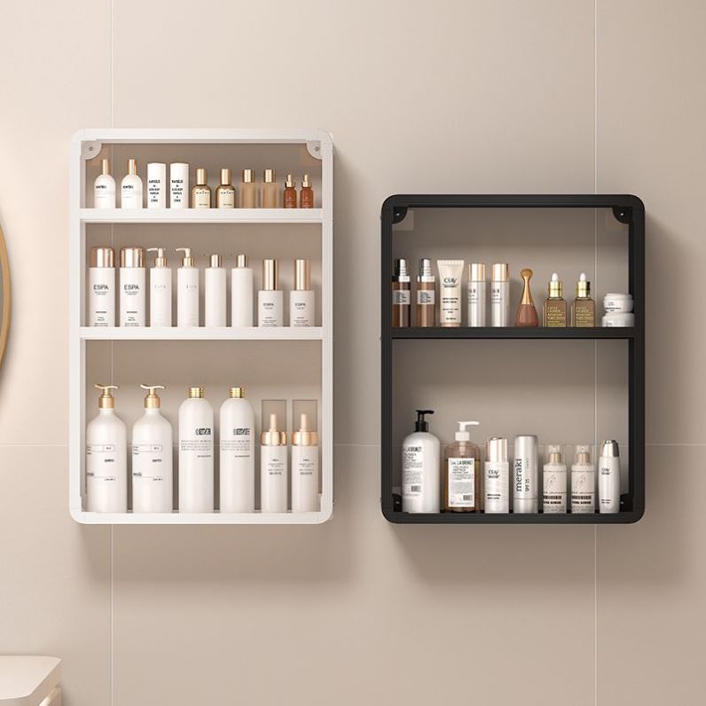 卫生间置物架壁挂式浴室洗漱台厕所免打孔马桶上方化妆品收纳架子