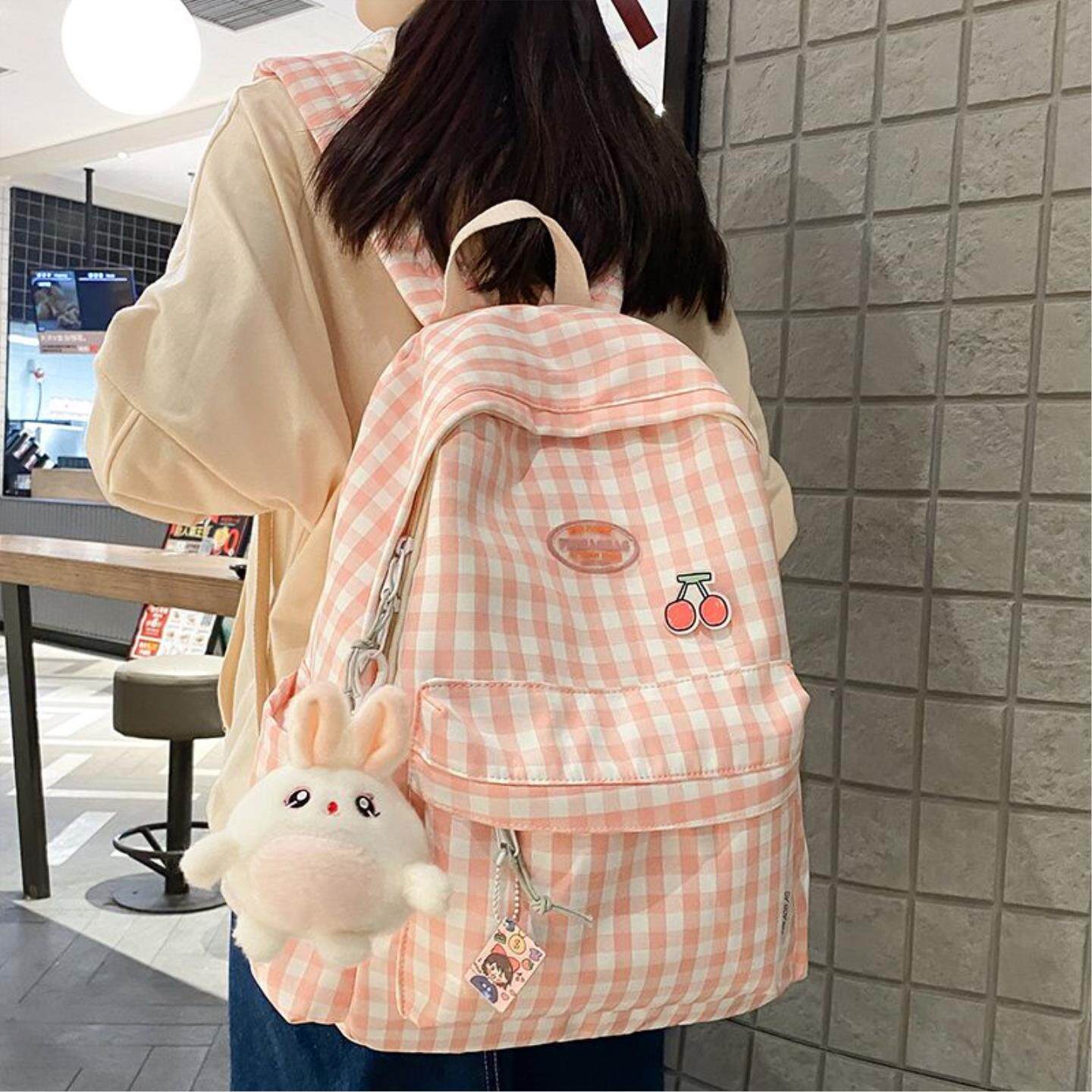 书包女韩版高中ins中学生初中生大容量简约小学生日系百搭双肩包
