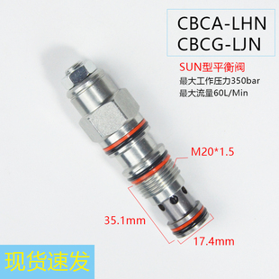 CBA L3RN CBCG SUN型平衡阀抗衡螺纹插装 CBCH L1RN 阀CBCA T11