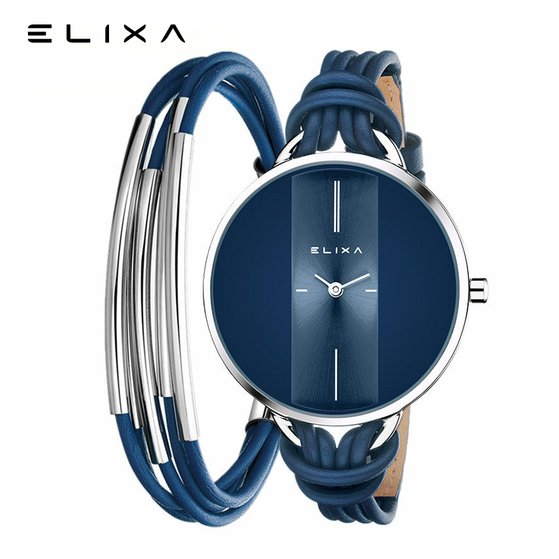 ELIXA时装表大气简约瑞士小众品牌女表 大表盘名牌正品ck手表女