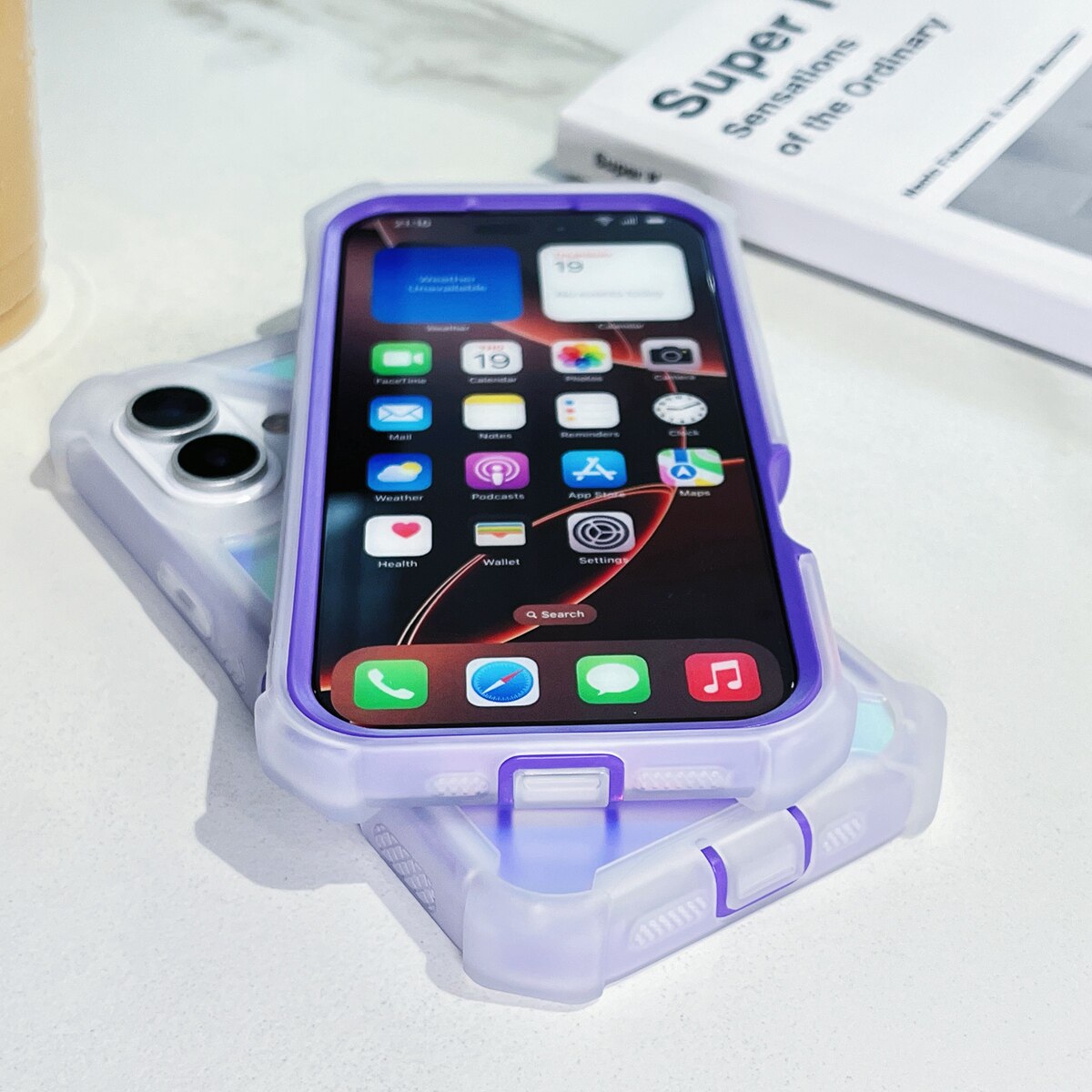 镭射磁吸适用苹果16promax手机壳17Air新款iPhone