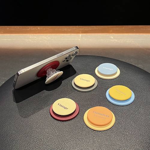 简约撞色英文字母磁吸气囊支架