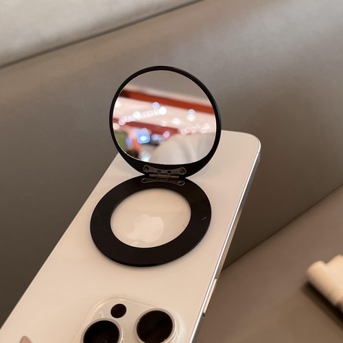 创意便携翻盖镜子横竖屏支架