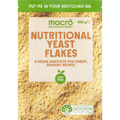 澳洲Macro营养酵母片Yeast Flakes维生素B族低碳水生酮健身酵母粉