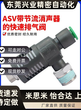 ASV310F-01-06S快速排气节流阀ASV410F-02-08S/ASV510F-03消声器