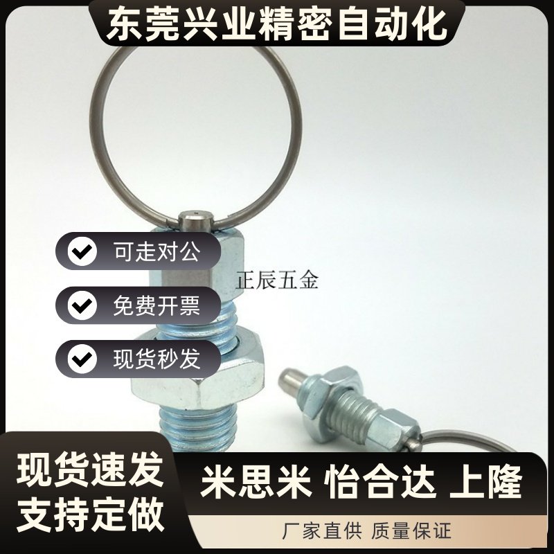 拉环分度销GN717碳钢镀锌旋钮柱塞弹簧定位销分割定位柱PBUL 8 10