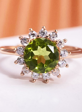 经典戴妃款圆形戒指空托宝石镶嵌