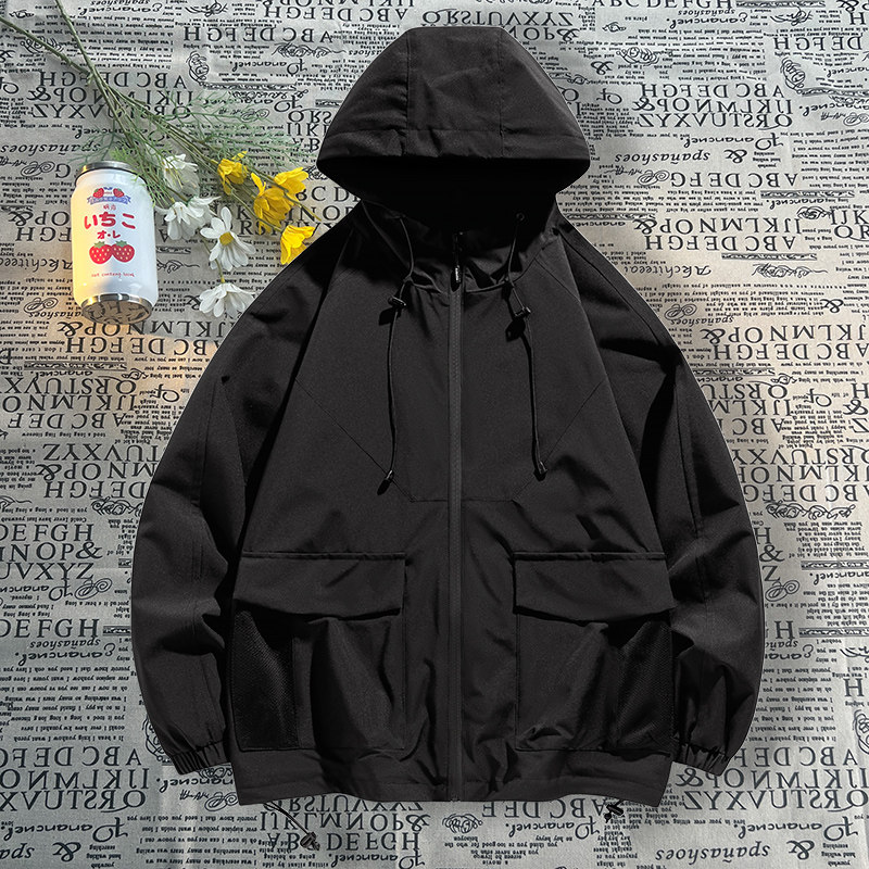 外贸秋装大码户外连帽冲锋衣三防登山服夹克男士上衣外套2381-P55,男装夹克,星座1816-1（原1210-1）