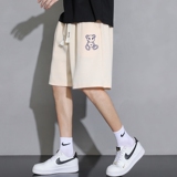 常年现货量大有差价2025夏季新男士小熊印花华夫格短裤DK701-P15，男装休闲裤，星座1816-1（原1210-1）
