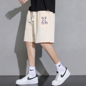常年现货量大有差价2025夏季新男士小熊印花华夫格短裤DK701-P15图片