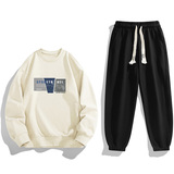 2025秋冬新款一件现货休闲男士印花卫衣套装TZ8200-P30，男装休闲套装，星座1816-1（原1210-1）