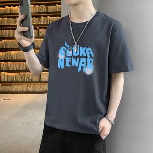 潮流夏季新款现货2023男士字母印花圆领短袖T恤1210-1-DT193-P10图片