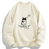 外贸跨境现货2025春秋新款潮流男士猫想鱼印花圆领卫衣F183-P15，男装卫衣，星座1816-1（原1210-1）