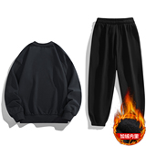 现货主推2025秋冬加绒男士印花休闲运动套装大码JR8001-P39，男装休闲套装，星座1816-1（原1210-1）