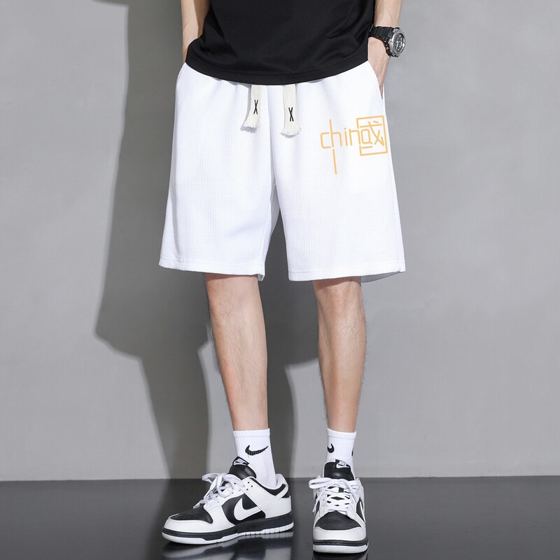2025夏季新款现货主推潮牌风印花男士华夫格短裤DK712-P15,男装休闲裤,星座1816-1（原1210-1）