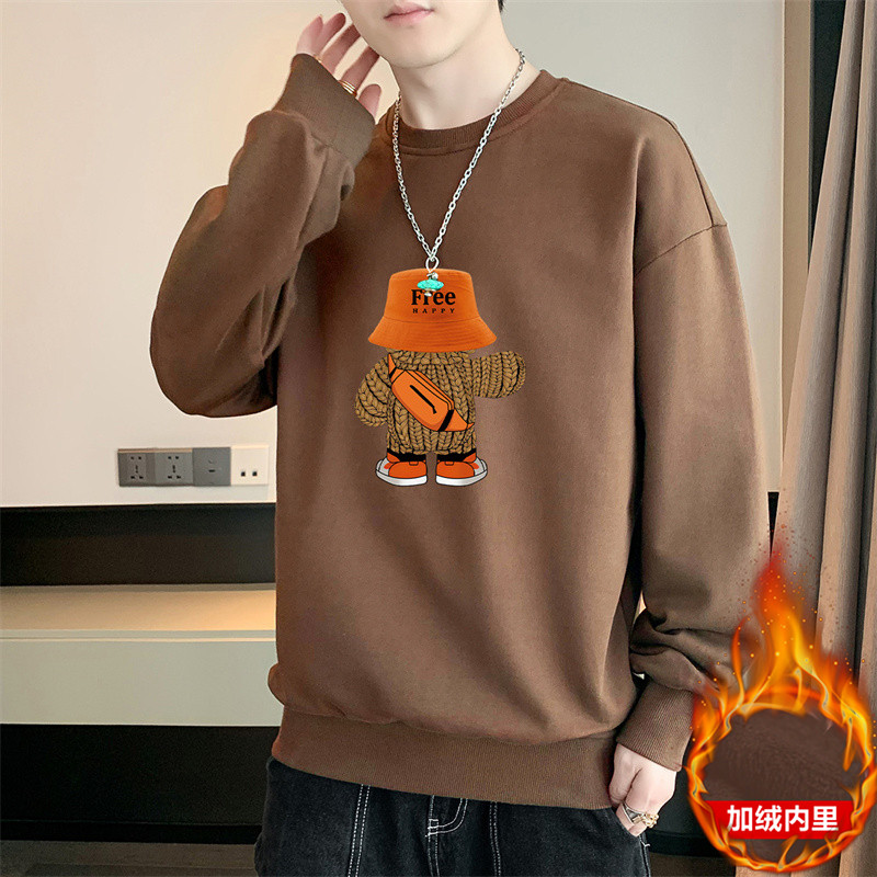 抖音直播2025秋冬新款男士加绒大码休闲套头卫衣JR201-P19，男装卫衣，星座1816-1（原1210-1）