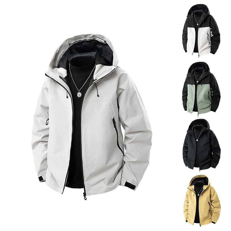 2025秋季新款潮牌情侣三防大码冲锋衣连帽登山服夹克外套2077-P40,男装夹克,星座1816-1（原1210-1）