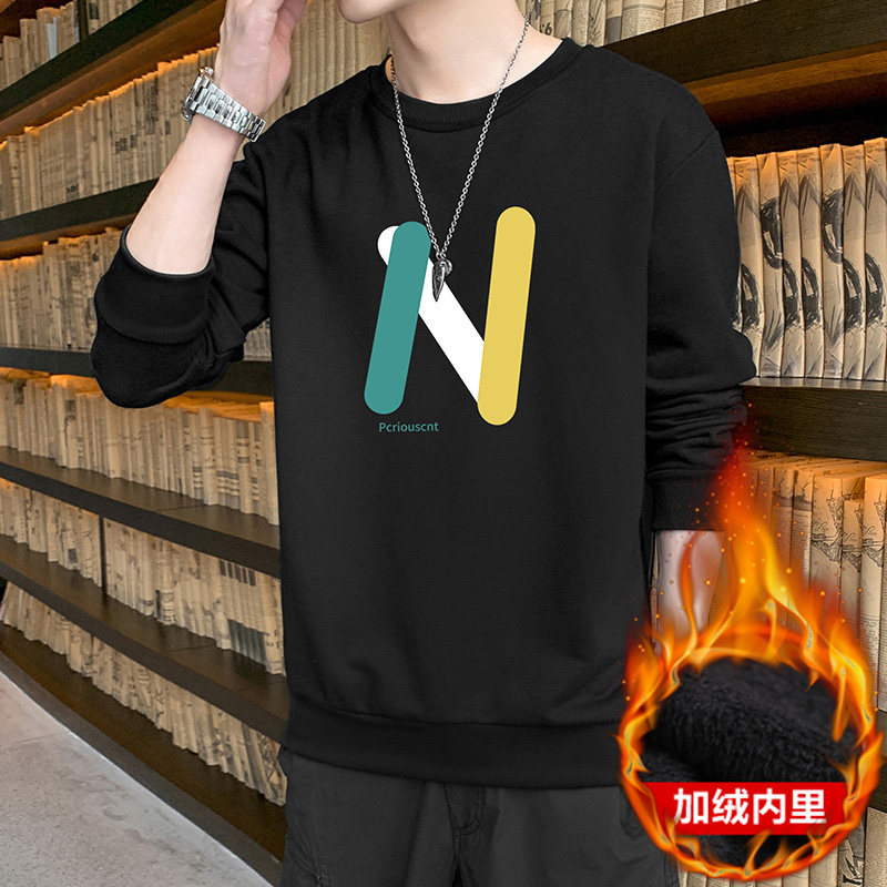 一件现货2025秋冬新款男士字母印花加绒卫衣JR073-P19,男装卫衣,星座1816-1（原1210-1）