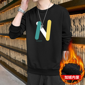 一件现货2025秋冬新款男士字母印花加绒卫衣JR073-P19图片