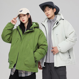 2025冬季新款棉服加厚大码情侣冲锋衣潮牌连帽外套棉衣MY845-P65，男装夹克，星座1816-1（原1210-1）