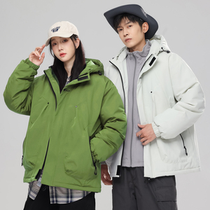 2025冬季新款棉服加厚大码情侣冲锋衣潮牌连帽外套棉衣 MY845-P65图片